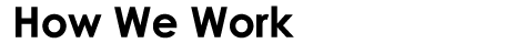 How We Work